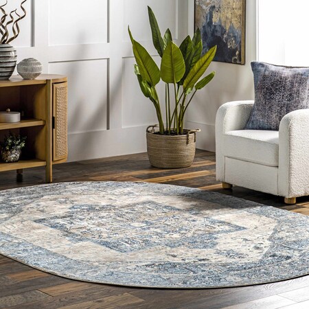 Nuloom Harriet Vintage Medallion Fringe Area Rug 5ft x 8ft KHMC04C-O508
